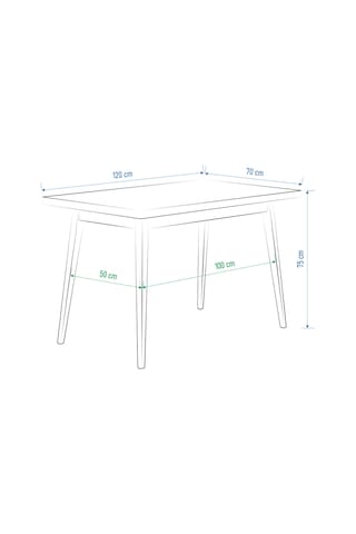 Vilinze Avanos Mdf Sabit Traverten Mutfak Masası - 70x120 Cm