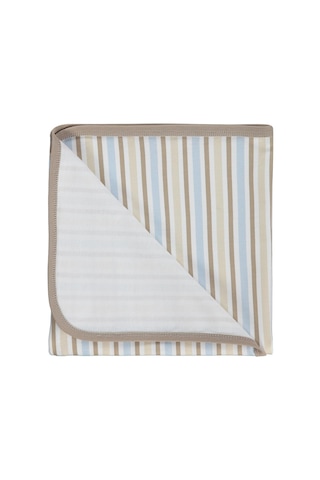 Civil Baby İnce -kalın Çizgili 80x90 Battaniye - Bej Vizon