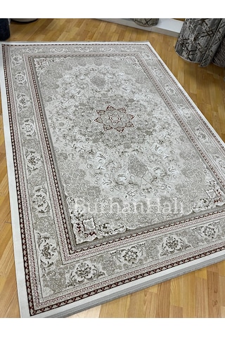 Optima Halı İsfahan Serisi Salon Oturma Odası Halısı 160x230 Taba Gri Taba