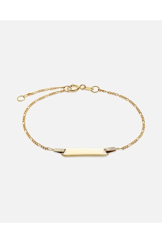 I.d. Armband 375er Gelbgold İle Zamansız Şıklık Ve Hediyelik Takı Keyfi 16 Cm Uzunluk 1.15 G Ağırlık Altın