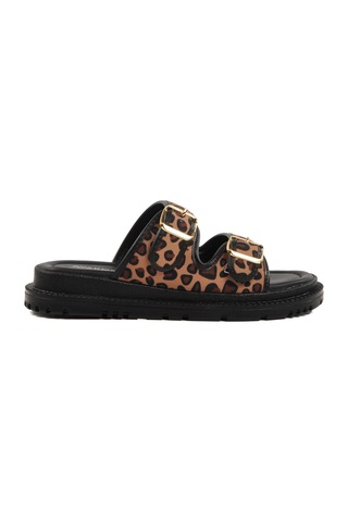 Ayakmod 238051 Z Leopar Tekstil Kadın Terlik Leopar