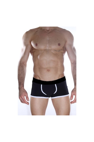 Erkek Siyah Fantezi Giyim Arka Açık Boxer Hf012119