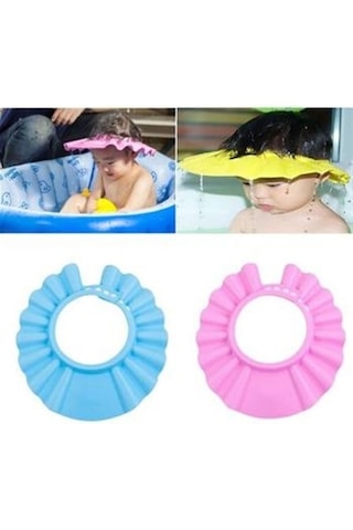 Bebekler Ve Çocuklar İçin Banyo Duş Şapkası Mavi - Pembe
