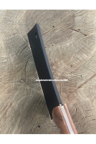 Dmr Karbon Çelik Kasap Satırı Kamp Satırı Ağzı Dönmez Çelik Satır 33cm 5,6mm Siyah