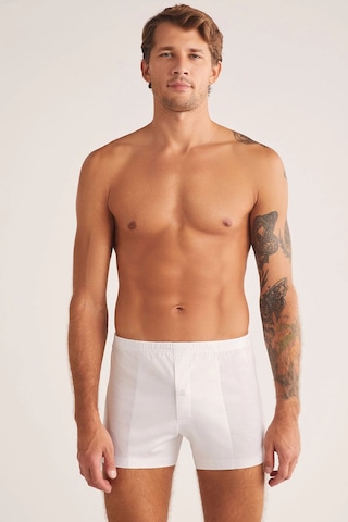 Kom Elite %100 Merserize Short Boxer Beyaz