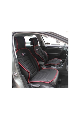 Daewoo Nubira Lüks Oto Koltuk Minderi Ön 2'li Set Bumerang Siyah Kırmızı
