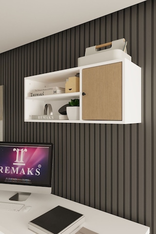Bole 90 Cm Çok Amaçlı Ofis Evrak Üst Dolabı Beyaz - Arno Üst Modül Diğer
