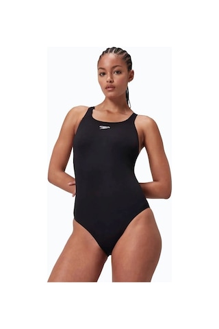 Speedo Eco Endurance+ Essentials Kickback Kadın Yüzücü Mayosu 8-134730001 Siyah