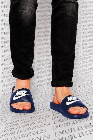 Nike Futura Benassi Slide Hard Blue Unisex Tek Bantlı Tek Bantlı Lacivert Lacivert
