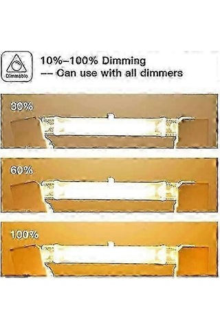 5'li R7s Halojen Ampul Seti 189 Mm 100 W 230 V, Bina Spotları İçin Kısılabilir - Kaiyi Diğer