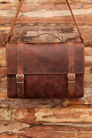 Toronto - Hakiki Deri Postacı Ve Evrak Çantası Kahverengi