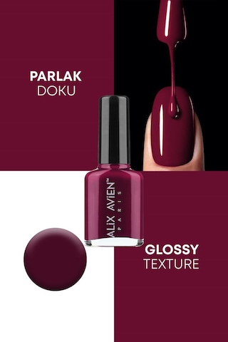 Alix Avien Bordo Oje 21 Yüksek Pigmentli Uzun Süreli Kalıcılık Hızlı Kuruma Nail Lacquer 21