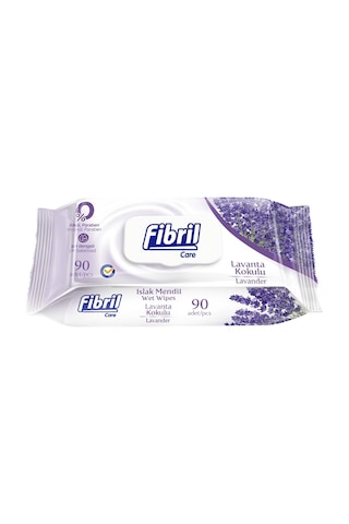 Fibril Islak Havlu Mendil 90 Yaprak Lavanta Plastik Kapaklı (24 L