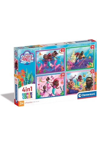 Clementoni 12-16-20-24 Parça Ariel Puzzle Varsayılan