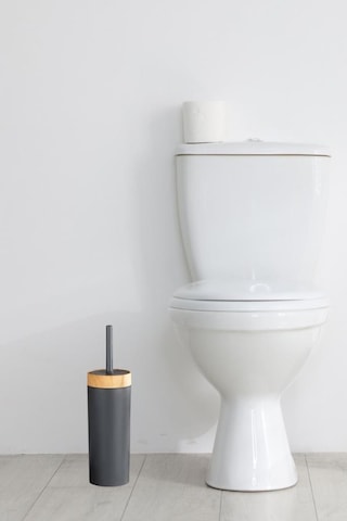 Flora Bambu Desen Wc Klozet Fırçası Plastik, Tuvalet Banyo Wc Temizleme Fırçası Gri Gri