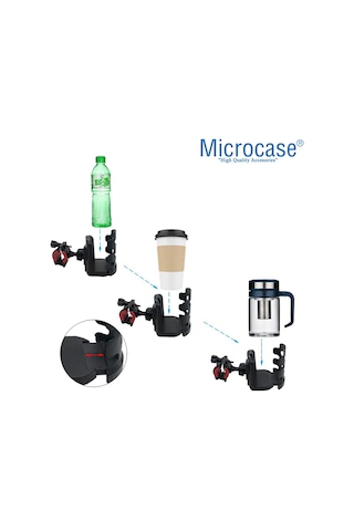 Motosiklet Bisiklet Bebek Arabası Biberon Bardak Tutucu - AL3643 Siyah