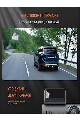 1080p Wi-fi Mini Araç Kamerası 170 Geniş Açı, Gece Görüş, Döngüsel Dvr Kayıt, Dash Araba Cam