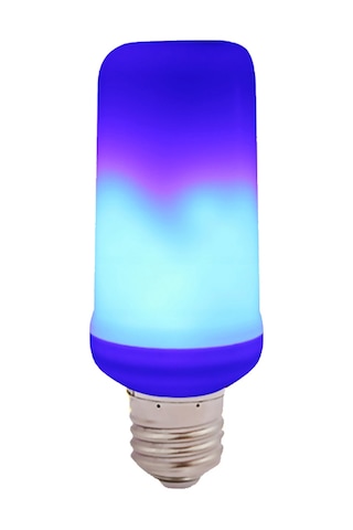 Monyee E27 Lamba Tabanlı Mavi Işıklı Dinamik Alev Efekti Dekoratif Işık - Bar, Bahçe Ve Çatı İçin Dekorasyon Işığı Mavi