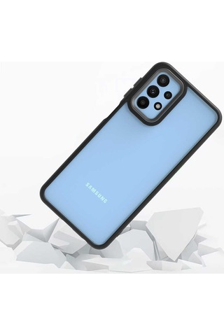 Zore Samsung Galaxy Uyumlu A23 Kılıf Omsy Flora Kapak - Rose Gold