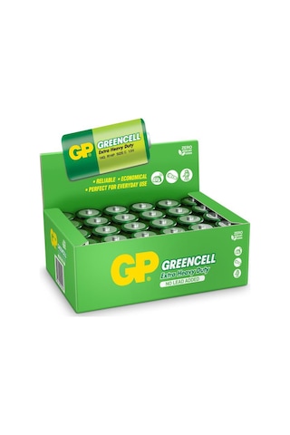 Gp Greencel R14 Orta Boy Çinko Pil 24'lü Paket Gp14g 2s2