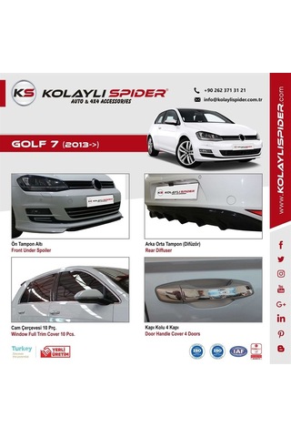 Vw Golf 7 Ön Tampon Altı Dil Mod Fiber 2013 Ve Sonrası