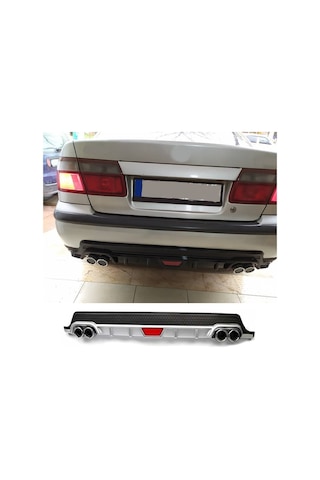 Mazda 626 Uyumlu Body Kit Difüzör 4 Çıkış Yuvarlak Gri Model 1