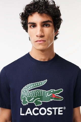 Lacoste Men's Regular Fit Crew Neck Graphic T-shirt Navy Bisiklet Yaka Erkek Tişört Lacivert Lacivert