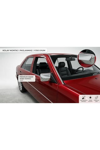 Mercedes E Klasse W124 Krom Ayna Kapağı Takımı 1984-1995 Paslanmaz Çelik Mrcsw124kkayk00001