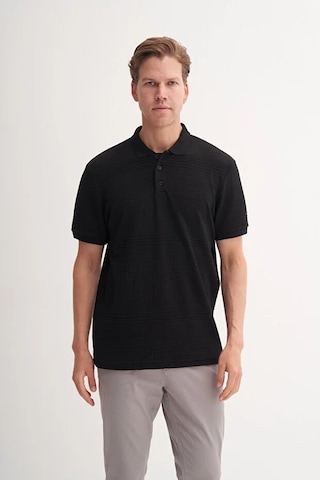 Cazador Polo Yaka Regular Fit Örme Tişört Erkek Siyah