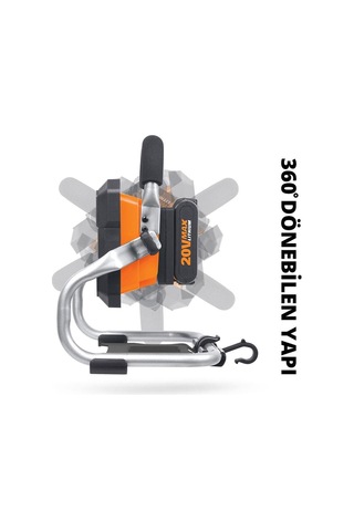 Worx Wx026.9 20volt 1500 Lümen Profesyonel Led Projektör Akü Dahil Değildir Fr Wx026.9