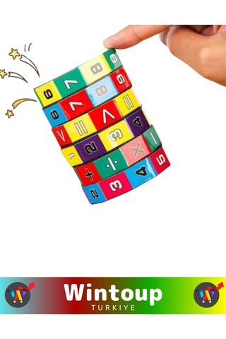 Okul Öncesi Kompakt İnteraktif Matematik Toplama Çıkarma Çarpma Bölme Dört İşlem Eğitici Oyun Küpü