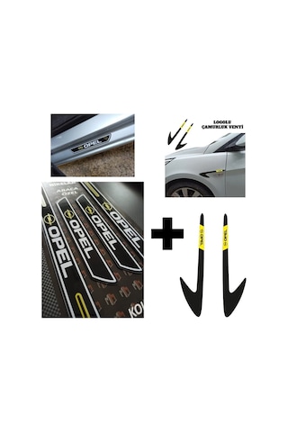 Opel Grandland Kapı Eşiği + Logolu Çamurluk Venti Set