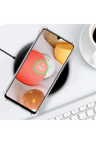 Samsung Uyumlu Galaxy A12 Kilif Köse Korumali Seffaf Silikon Kapak 481514508