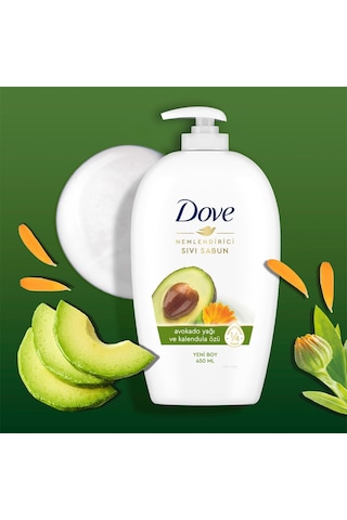 Dove Avokado Yağı Ve Kalendula Özü Nemlendirici Sıvı Sabun 3 x 450 ML