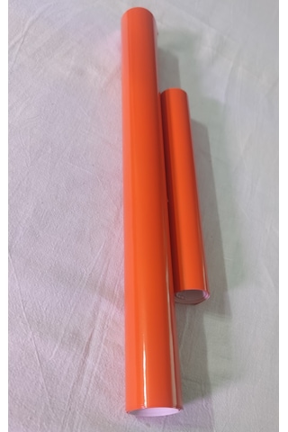 Turuncu Renk Dayanıklı Araç Motor Mobilya Folyosu 126cm X 30 Cm
