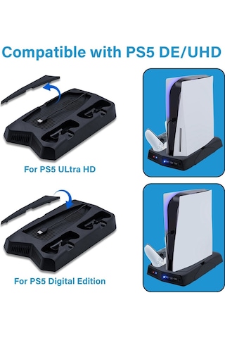 Sony Ps5 Kjh Çok Fonksiyonlu Konsol Fanli Şarj Stand