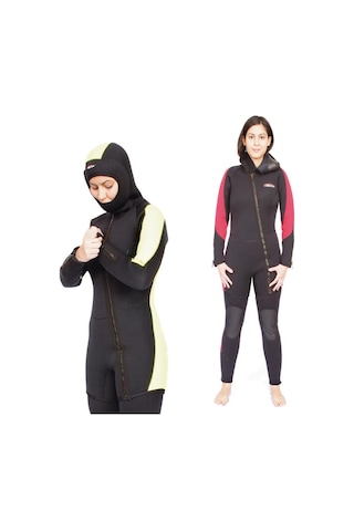 Free-Sub 5Mm Ege Siyah Kadın Scuba Tüplü Dalış Elbisesi Wetsuit (489036522) Siyah