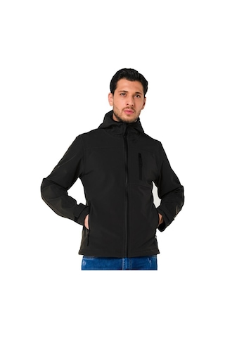 Endüstri Giyim Şensel Softshell Mont Siyah (91E2550) Su Itici Rüzgar Geçirmez
