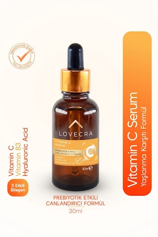 Vitamin C Serum B3 Vitamini Hyaluronic Acid Aydınlatıcı Nemlendirici Günlük Cilt Serumu 30 Ml