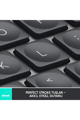Logitech Mx Keys Mini Minimalist Kablosuz Bluetooth Aydınlatmalı Türkçe Q Klavye - Siyah
