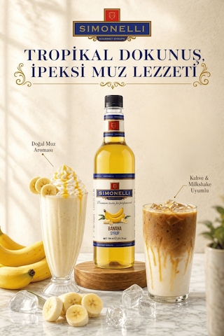 Simonelli Muz Kahve Şurubu 700 ML + Pompa