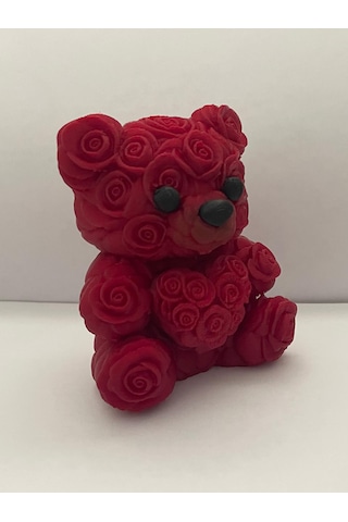 Romantik Dekoratif Gül Ayı Biblo Sevgiliye Hediye Altın-mor Rose Bear Altın Mor Ve Kırmızı 02