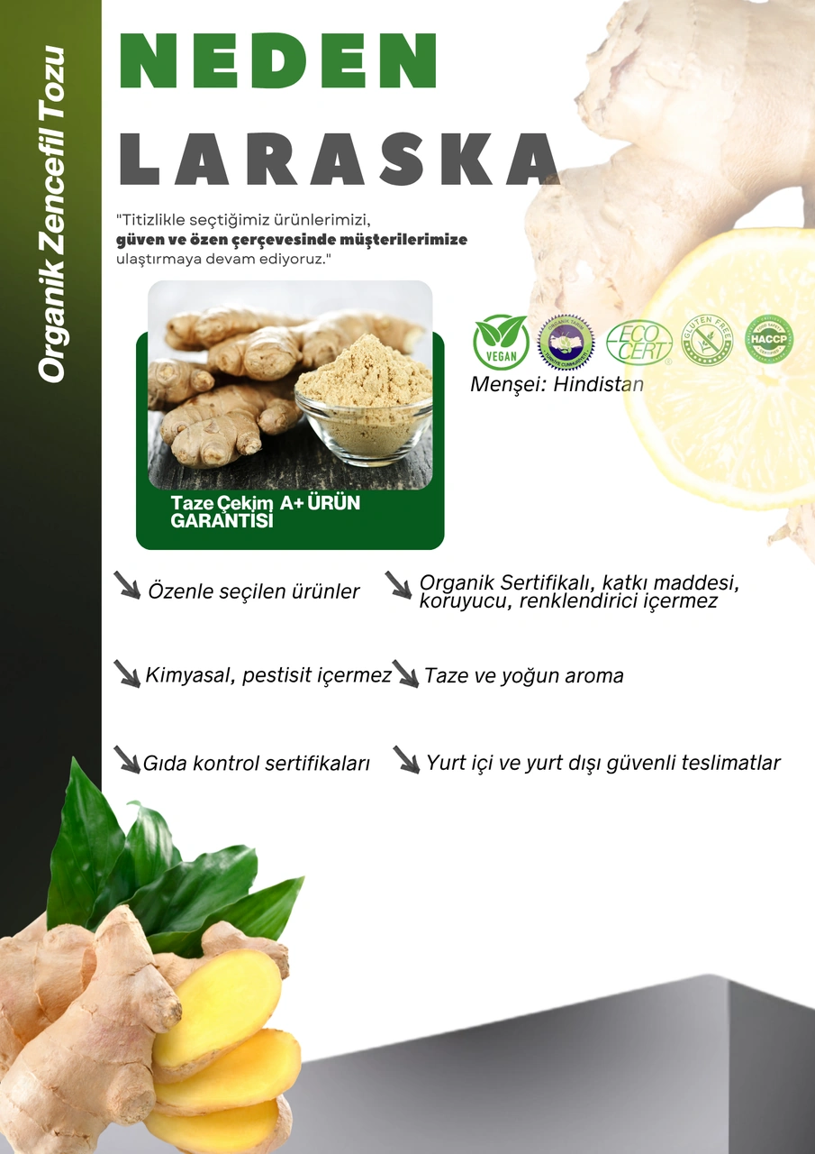 Organik Zencefil Tozu 50g - Ginger Powder Certified Organic