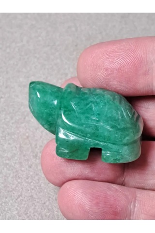 Beautiful Stones Doğal Aventurin Taşından Kaplumbağa Heykelciği 318200706