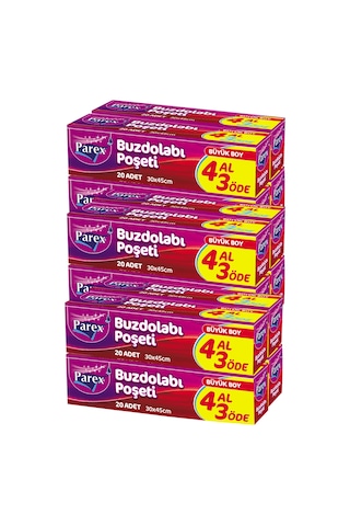 Buzdolabı Poşeti Büyük Boy 4 Al 3 Öde 4 20 30 X 45 Cm Üçlü Set