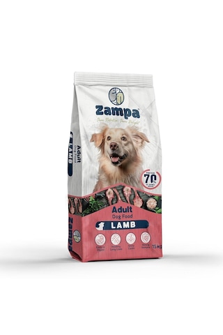 Zampa Tam ve Dengeli Kuzu Etli ve Pirinçli Yetişkin Köpekler İçin Kuru Mama 15 KG