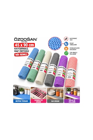 Diyarı Fırsat Ozd-1083 Halı Altı Kaydırmaz Ve Raf Örtüsü 45x90 Cm 12'li Paket