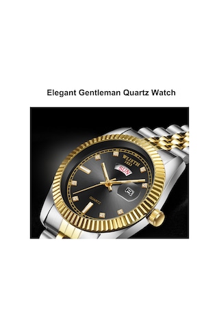 Leezsing Wlısth S525 Erkek Kol Saati - Klasik Ticari Stili, Çelik Kayış, Kuvars Hareket, 30m Su Geçirmez, Çok Fonksiyonlu Moda Saat Çok Renkli