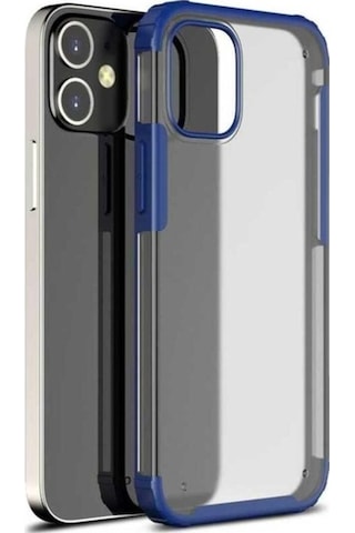 Apple Uyumlu iPhone 12 Kılıf Zore Volks Kapak Lacivert