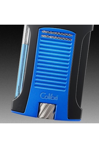 Colibri Daytona Tek Torch Pürmüz Metalik Mavi-siyah Puro Çakmağı